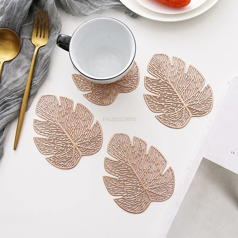 PVC Placemat Hot Pad Table Placemats Dining Table Mat Heat Insulation Non-Slip Mats Pads 1pcs Drink Cup Coasters Kitchen Mat