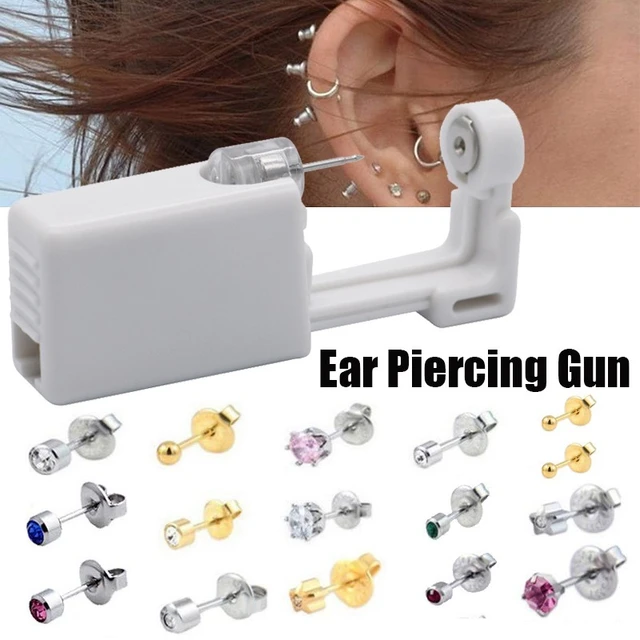 Kit de pistola para Piercing de oreja desechable, máquina para perforar  pendientes de seguridad, tachuelas, Clip para la nariz, joyería corporal,  pistolas de herramientas para Piercing, 1 a 5 piezas - AliExpress