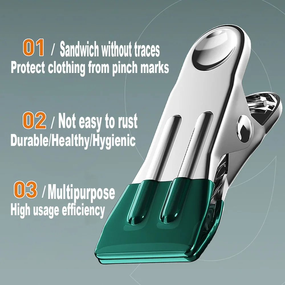 Stainless Steel Clothes Drying Hanger Windproof Clothing Rack Clips Sock Towel Bra Laundry Airer Hanger Underwear Socks Holder 4