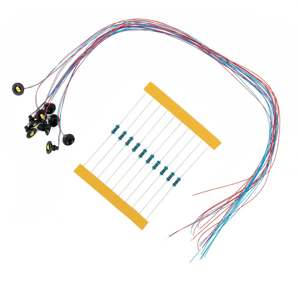 10 Plafonniers Muraux Noirs à LED Pour Modélisme Ferroviaire échelle OO/HO - Nécessite Résistances