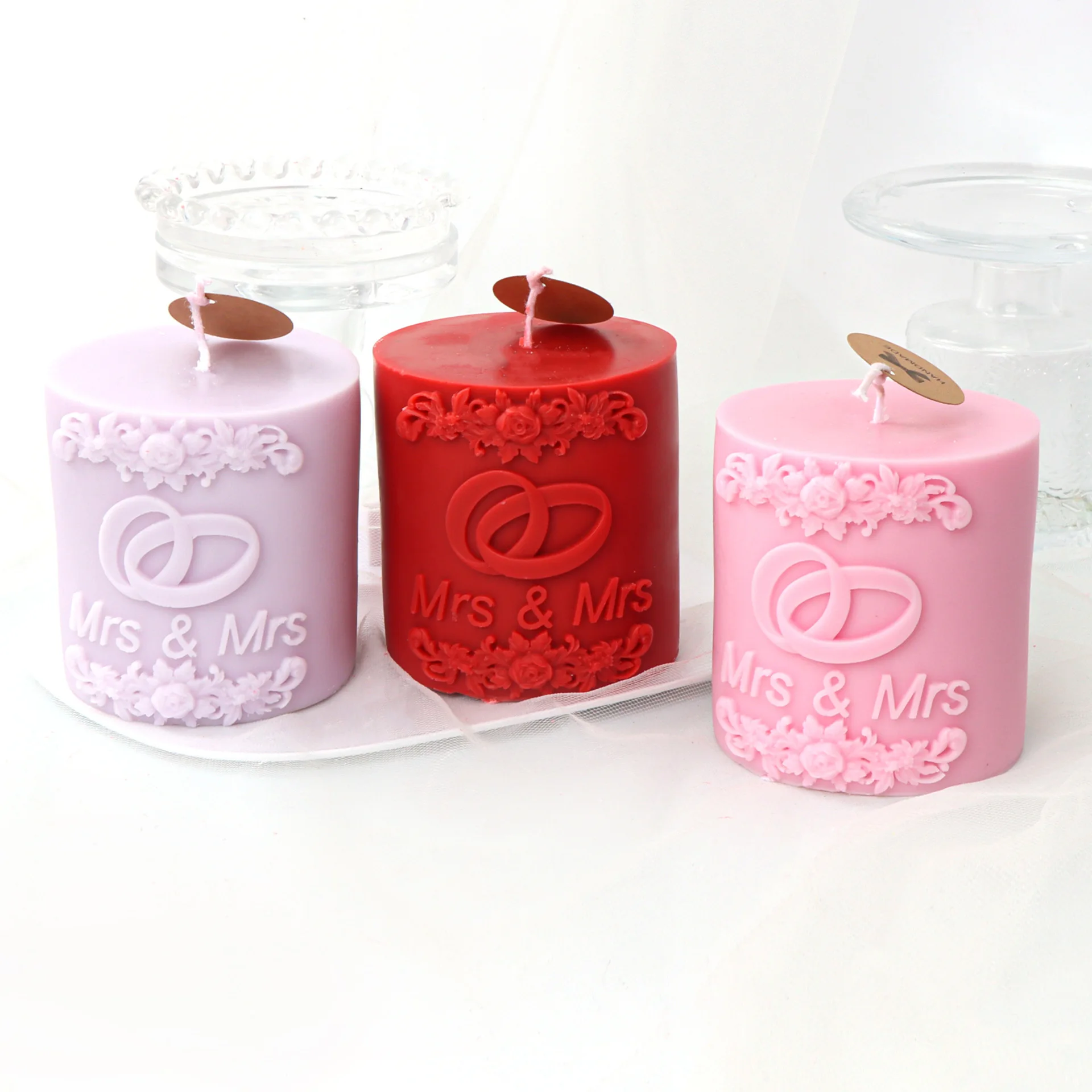 

Wedding Scene Column Silicone Mold Gypsum form DIY Handmade Plaster Candle Ornaments Handicrafts Mold Hand Gift Making Kitchen
