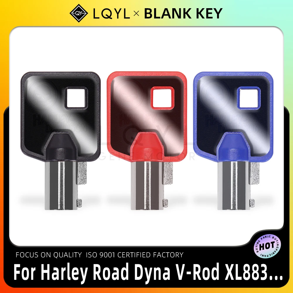 LQYL New Blank Key Replace Keys For Harley Touring Street Glide Road Glide Road King Dyna Softail Fat Boy V-Rod XL 883 1200 X4 - motorcycle pack trunk latch key for harley tour pak touring road king road glide street glide 2014 2023 2015 2016 2017 2018 2019