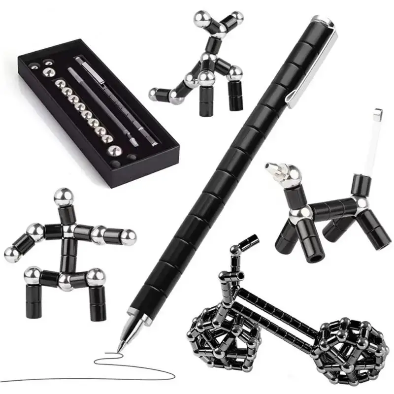 Magnetic Fidget Pen DIY Magnet Fidgi Pen Multifunctional Deformable Magnet Writing Ballpoint Toy Pen, Best Gift For Friends