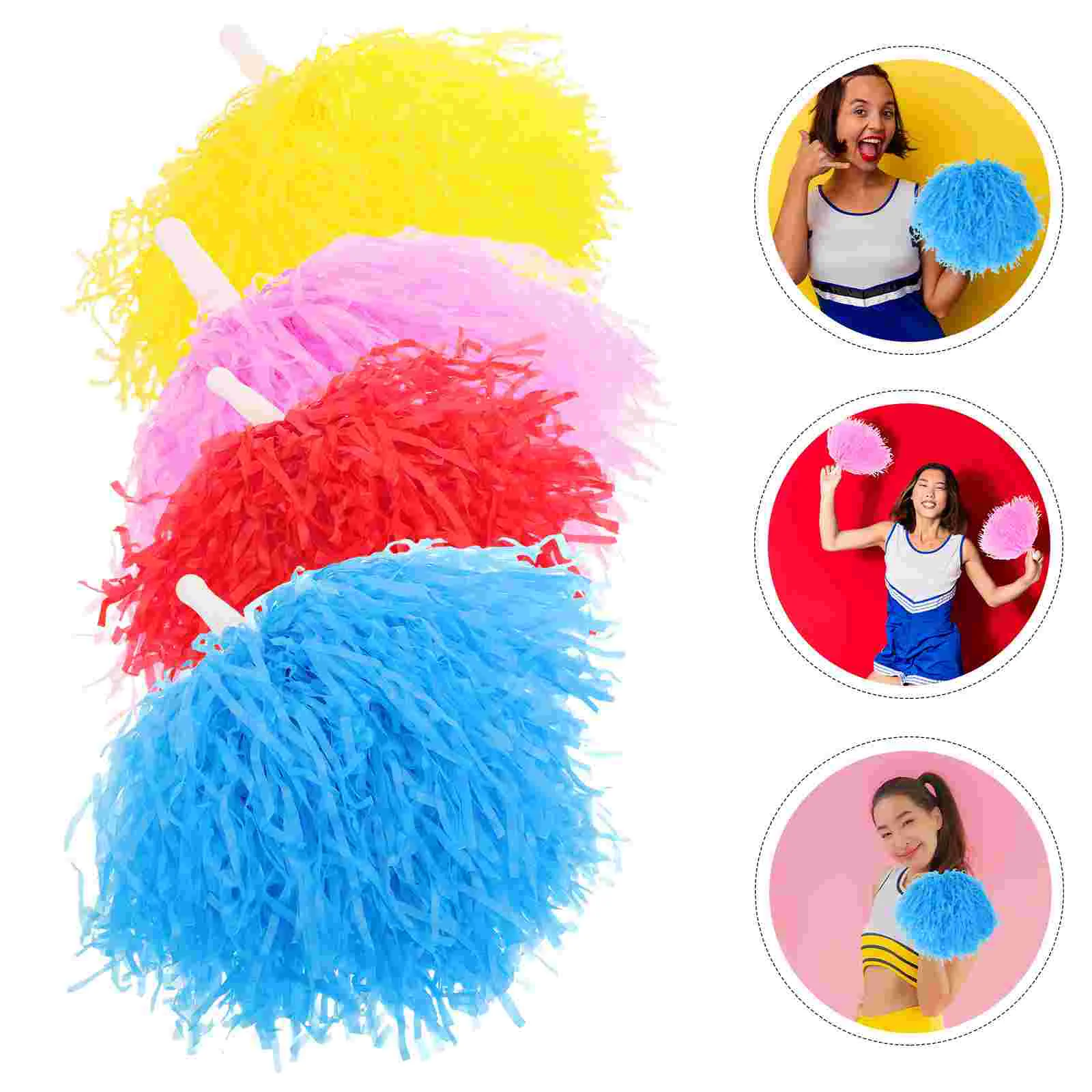 8Pcs Cheerleading Pompoms Props Ornaments Gymnastics Cheer Pompom Cheerleading Props