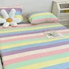 New 150X200cm Bed Sheet Product 100%Cotton Printing Bed Mattress With Four Corners Elastic Band Sheets Home Textile Fitted Sheet 6