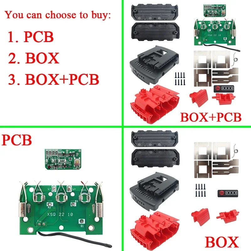 

BAT614 14.4V Li-ion Battery Plastic Case PCB Protecting Circuit Board Box Nickel For Bosch 14.4V Lithium Battery Shell Housing