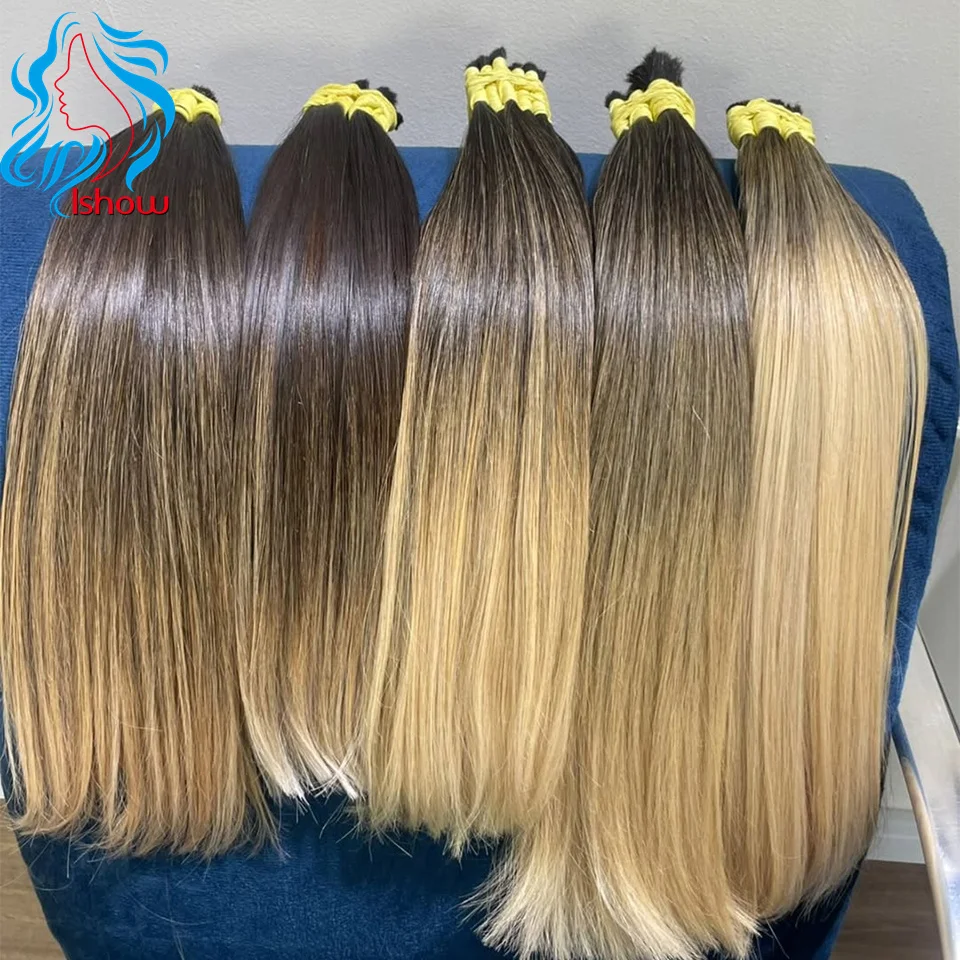Body Wave No Weft Braids Human Hair Extensions Bulk Human Hair Bundles 18''-30'' 613 Natural Black Virgin Hair Bulk For Braiding 1