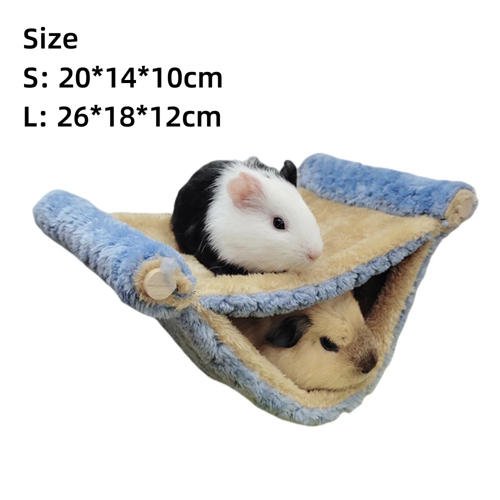 Soft Tricken Plush Hamster Hanging Hammock Cotton Hedgehog Rat Guinea Pig Rest Sleeping Bed Hut Tent Small Pet Cage Accessories