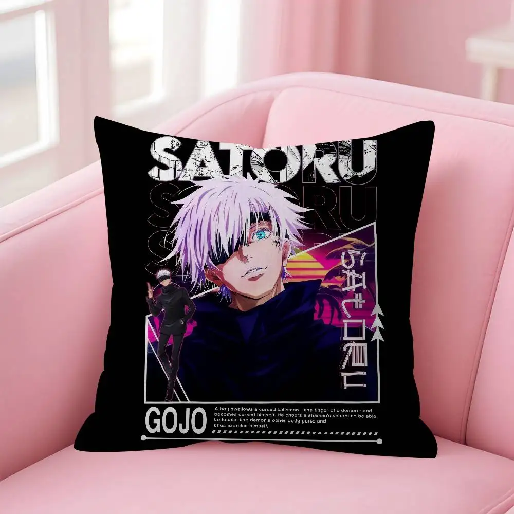 Satoru Gojo Anime Jujutsu Kaisen Kissen Geschenk Heim Büro Dekoration Schlafzimmer Sofa Auto Kissenbezug 45x45 – Detail 7