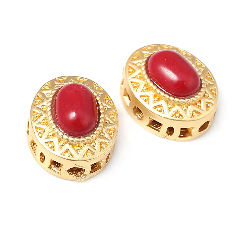 Pulseras de Cuentas Nepalesas Vintage Estilo 5PCS Brasso Dorado Mate Accesorios DIY para Hacer Joyería - details 66