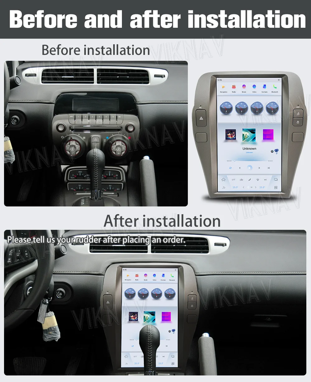 Viknav Car radio replaces Chevrolet Camaro2010-2015 car stereo