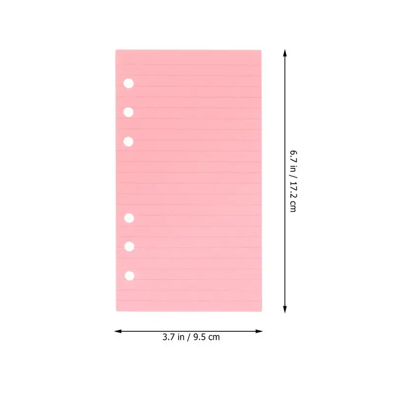 50 Sheet A5 A6 Loose-leaf Colorful Refill Inner Page Line Blank Grid Inner Page Stationery Planner Note Book Filler Paper