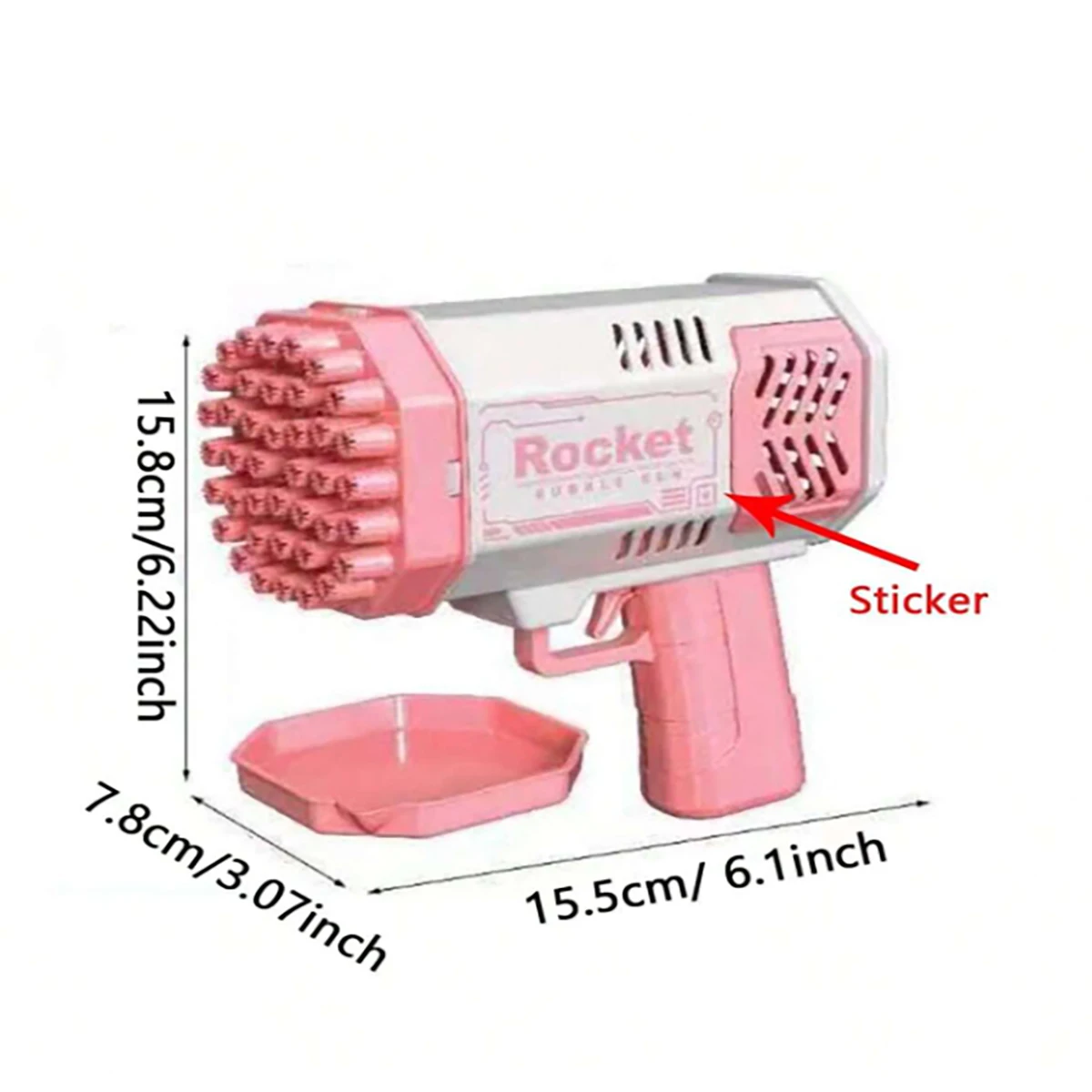 1pc-32 hole pink bubble gun for outdoor entertainment and wedding props