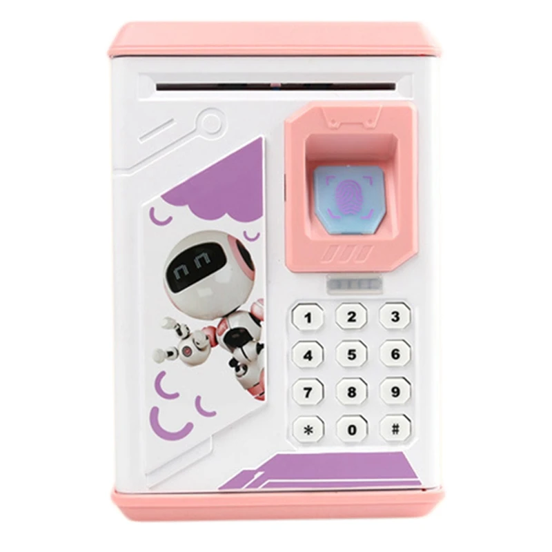 

Electronic Piggy Bank Atm Password Fingerprint Money Box Cash Coins With Music