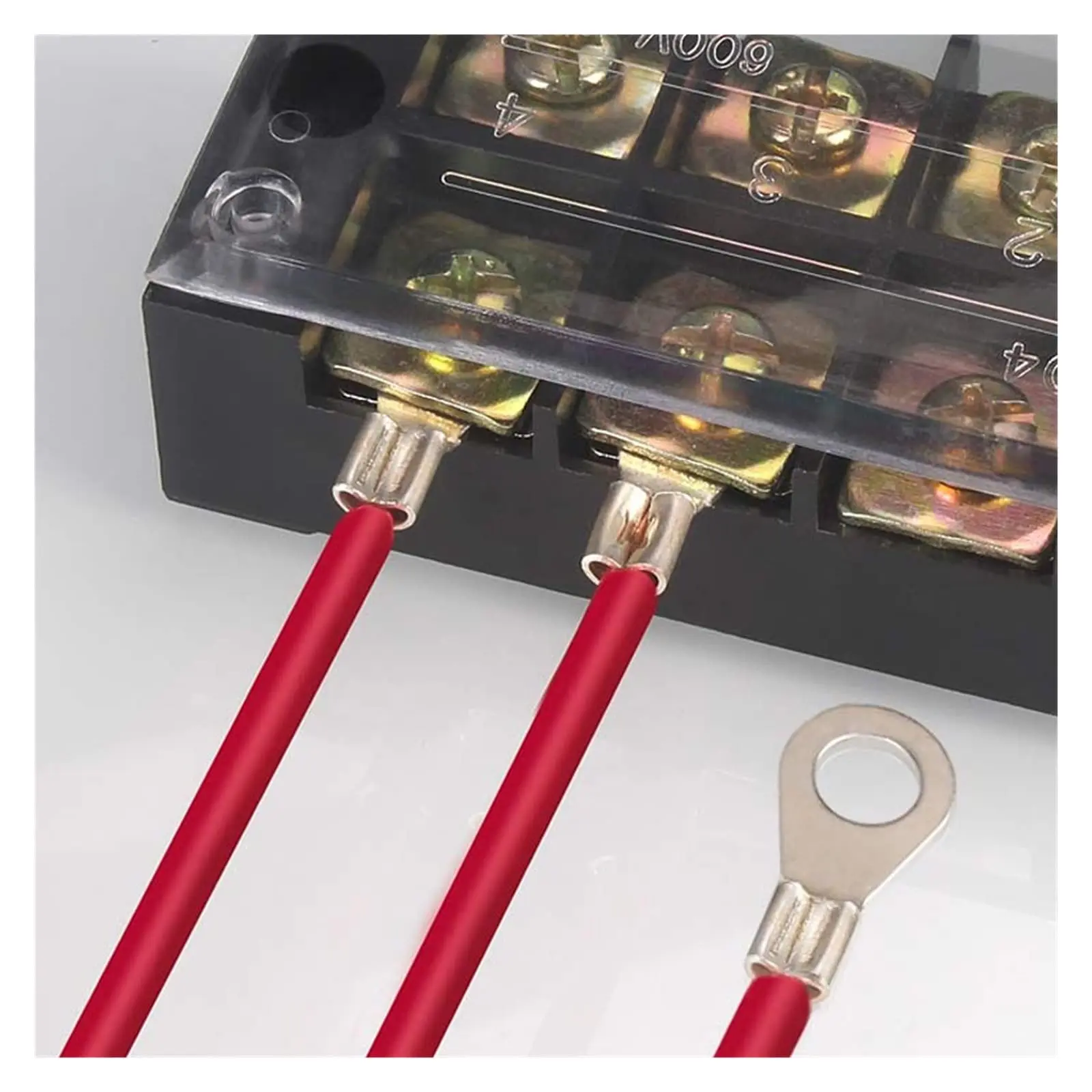 Wire Connectors 200/320Pcs 10 in 1 Non-Insulated Ring Fork U-Type Brass Terminals Assortment Kit Cable Crimp Spade