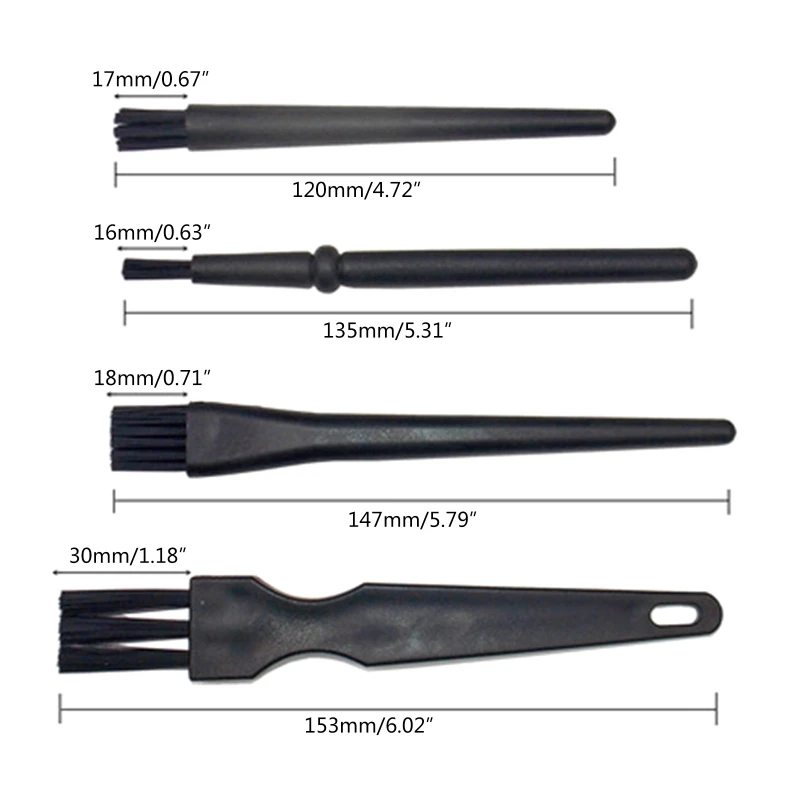 9x 컴퓨터 키보드 청소 브러시 키트 휴대용 정전기 방지 브러시 자동차 공기 통풍구 용 다용도 PCB 회로 기판 브러시