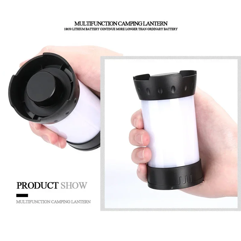 Magnetic Portable Camping Lantern 5 Level Brightness usb rechargeable