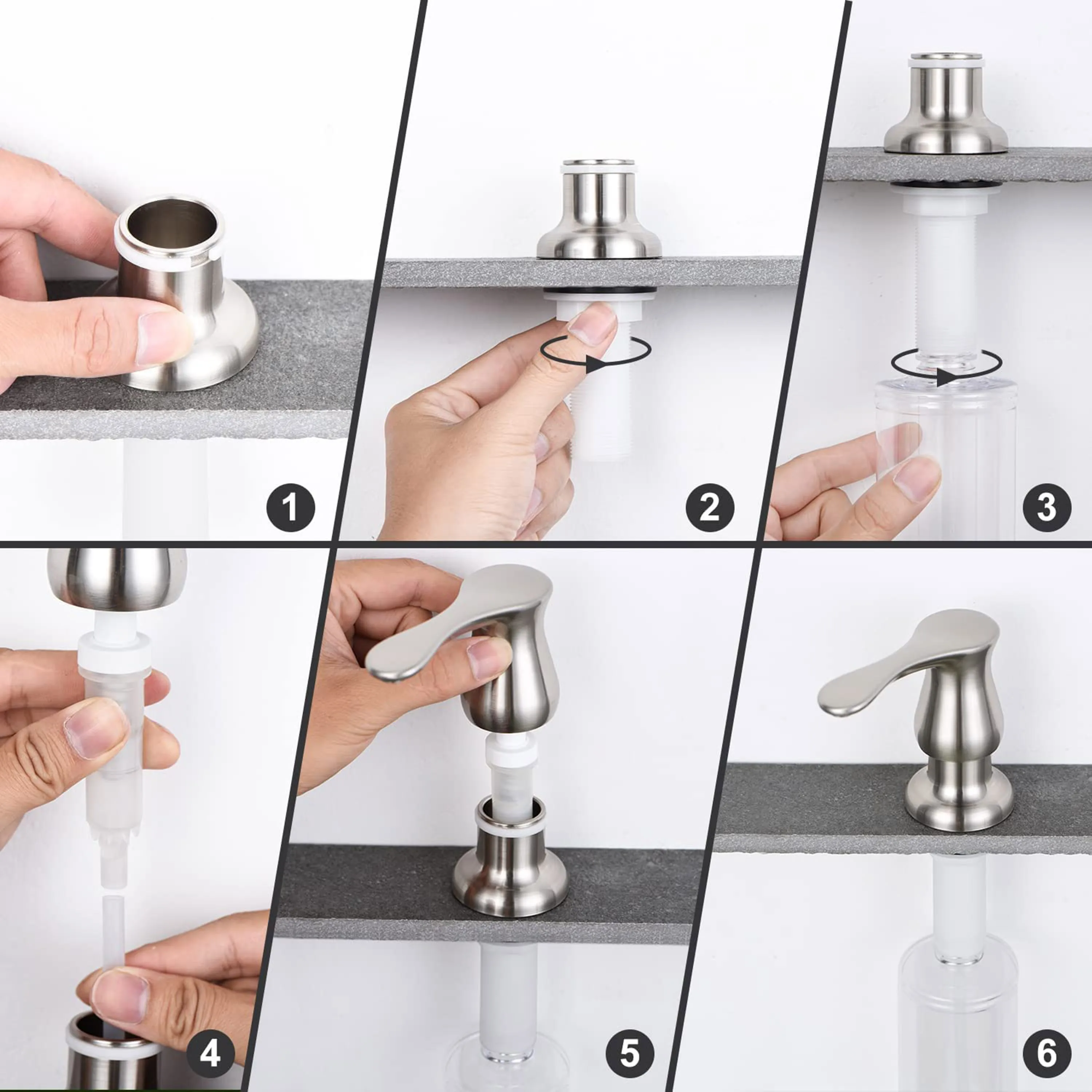 500ml Press-Type Sink Soap Dispenser Durable ABS Construction Easy-Press Design Kitchen and Bathroom Accessory soap liquid box pressing soap liquid box soap dispenser