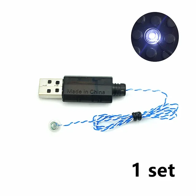 USB LED Mini Brick Building Block Lamp with Battery Box