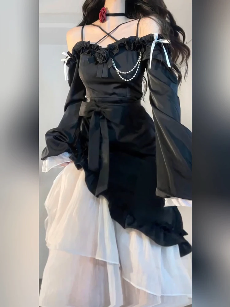 

Camisole Gown Dress Women's Waist-Tight