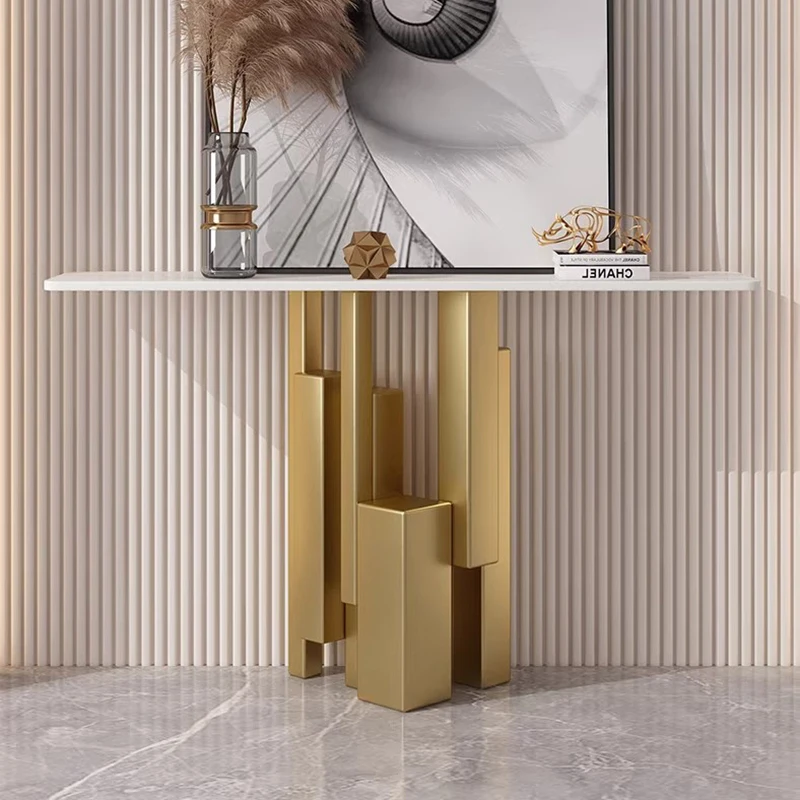 Consolle classica glamour Tavolo consolle estetico moderno nordico minimalista Beauty Neutral Tavolo Console Mobili per camera - immagine 6