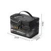 Portable Double Layer Mesh Cosmetic Bag Women Pink Make Up Case Big Capacity Travel Zipper Makeup Organizer Toiletry Storage Box 4