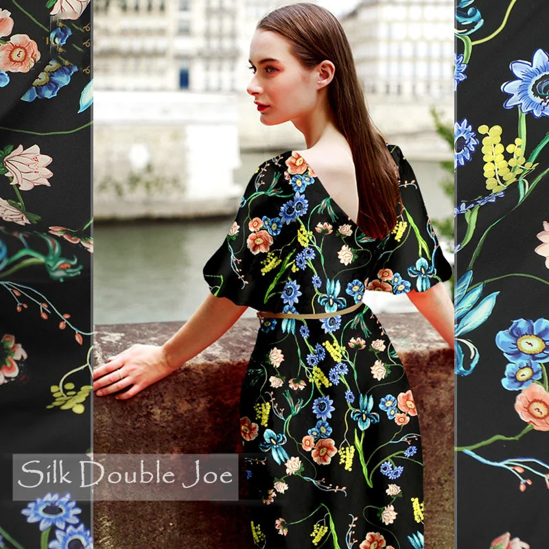 

30 Mmi Stretch Heavy Crepe Printed Silk Fabric Hand Designed DIY Clothing Chiffon Material Cloth By The Meter Alibaba Express