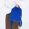Female Korean Fashion Small Size Canvas Fabric Cute Travel Backpack Teenager Ins Trend Casual Mini Roomy Klein Blue Rucksack 1