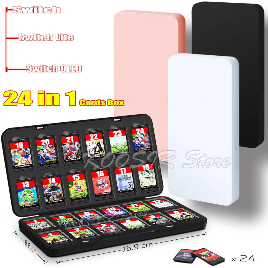 10€62 sur Boîtes de rangement avec 16 poches pour jeux Nintendo