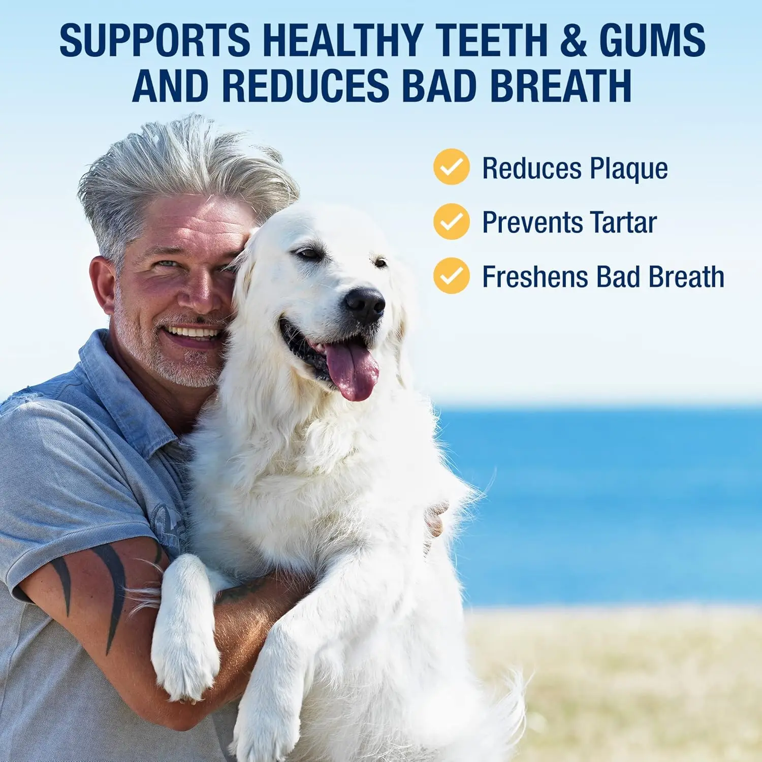 Powder for Dogs & Cats-Dog Breath Freshener & Plaque Remover Supplement-Pet Dental Care for a Healthy Mouth