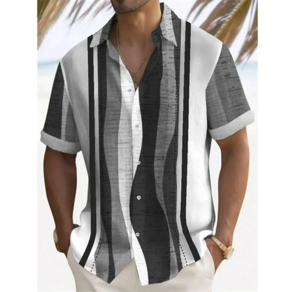 Camisas-de-manga-corta-con-gr-fico-irregular-para-hombre-camisas ...