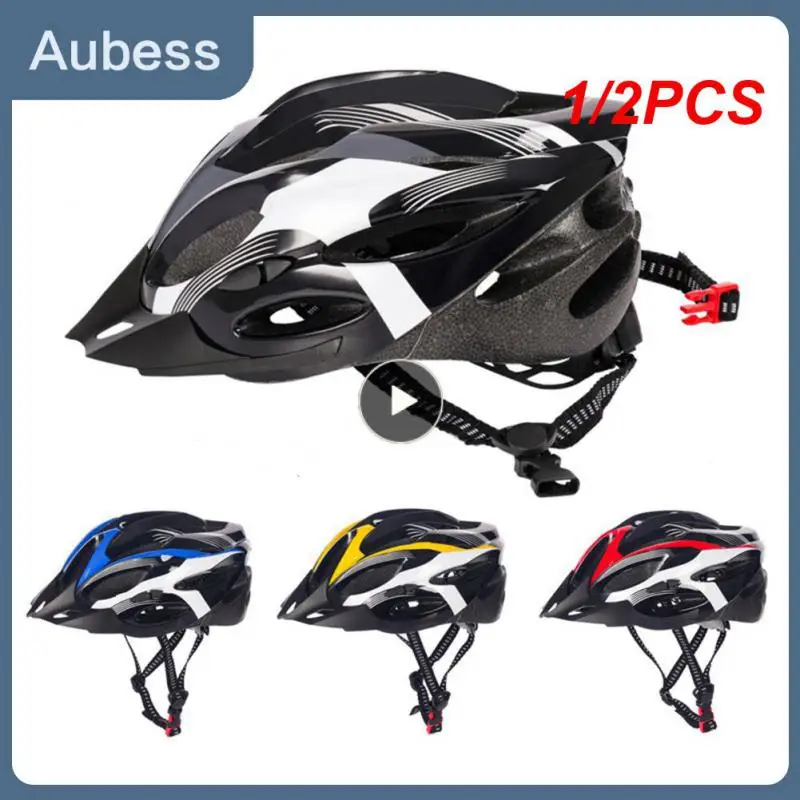 

1/2PCS Men Women Helmet Ultra-light Carbon Fiber Texture Mountain Bike Helmet Adult Bike Safety Helmet Riding Equipment