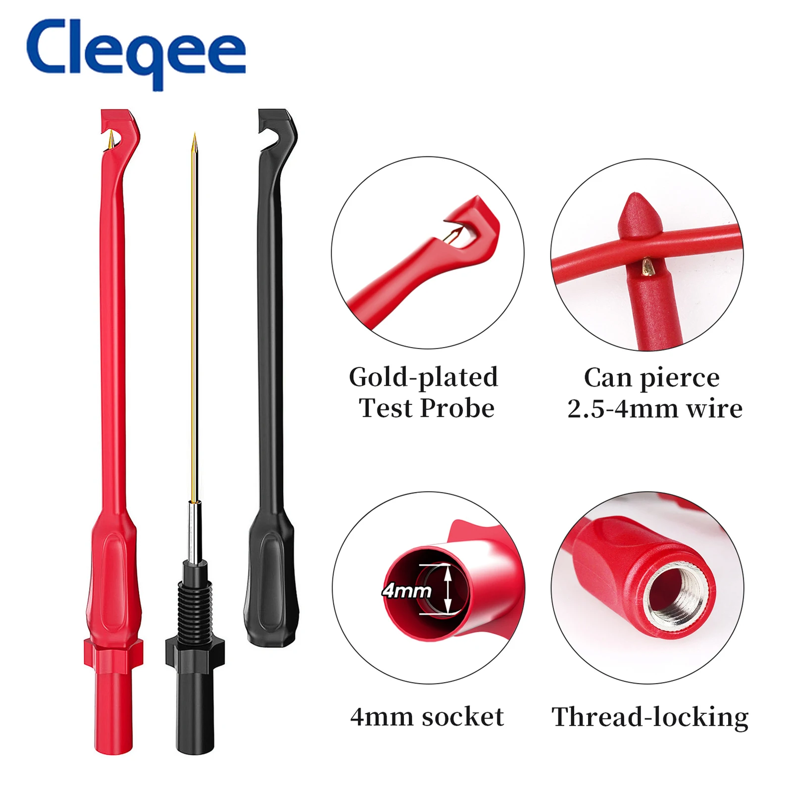 DEWIN Kit Sonda Posteriore Spina A Banana Su Clip A Coccodrillo In Rame Set Di Cavi Per Test Automobilistici Con Clip A Coccodrillo Sonde Perforanti 82424768
