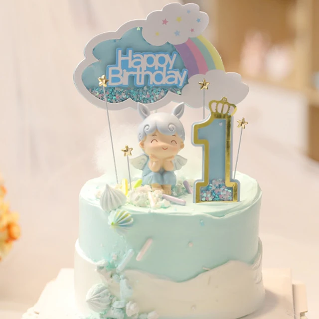 Shop for Fresh Baby Girl Cloud Theme Birthday Cake online - Kakinada