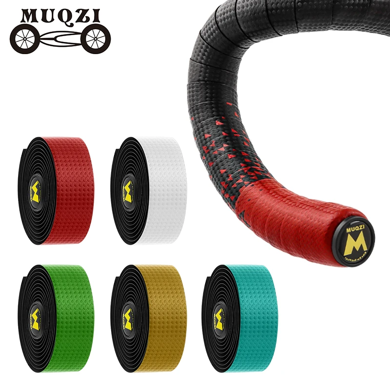 Wear Resistant Bike Handlebar Tape PU EVA Bicycle Shock Absorbing Wrap Belt End Plugs Ultralight Cycling Strap Accessories