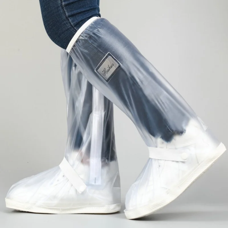 Men's Galoshes Rain Shoe Cover High Boots Waterproof Thickened Sole