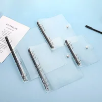 A5/A6/A7 Pvc Ring 6mm Binder Folder with Clip Button for Office Home and School Storage and Organization Budget Money Photo Card 5