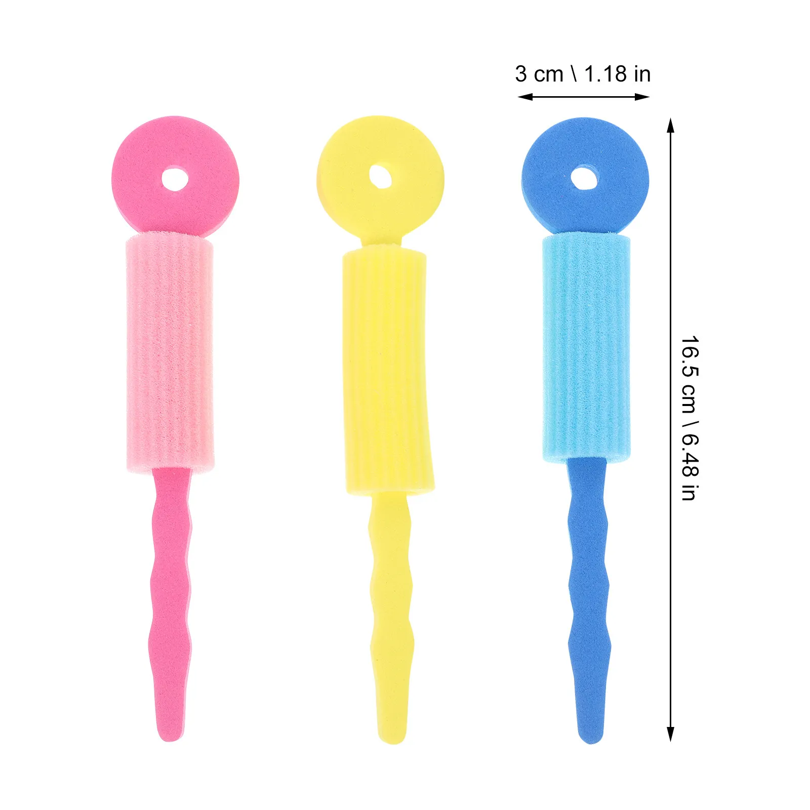 9Pcs 스폰지 헤어 롤러 컬링 도구 적용하기 쉬운 확고한 컬 웨이브 헤어스타일 메이커 휴대용 헤어 스타일링 도구