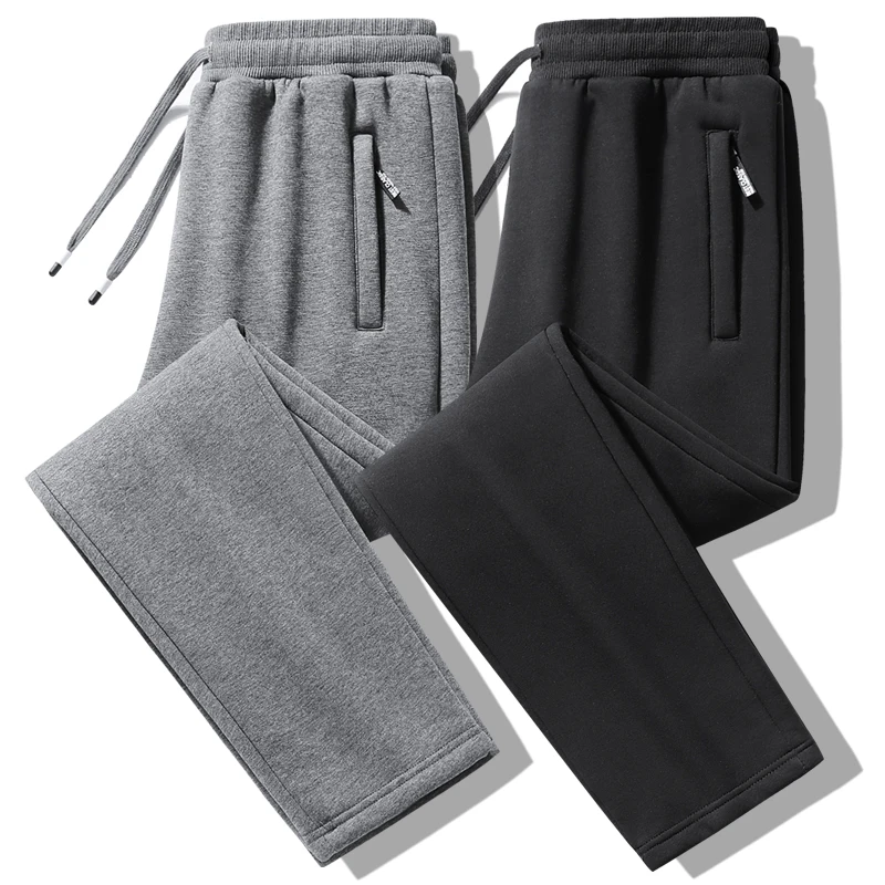 Big Siz Casual Male Spring Versatile Trendy Men's Jogger Sports Pants Sweatpants Simple Solid Color Tying Sport Pants Retro