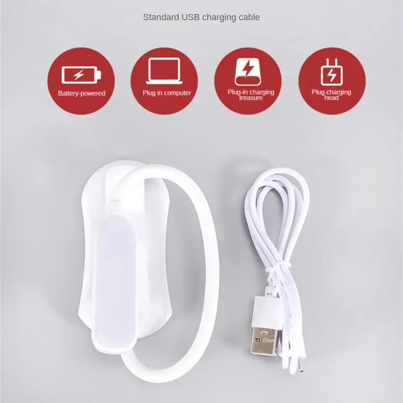 7LED Book Light USB Rechargeable 3-Level Warm White Night Light Adjustable Reading Desk Lamp With Goosenecks Clip Bedroom Study desk lamp,night light,led desk lamp,book light