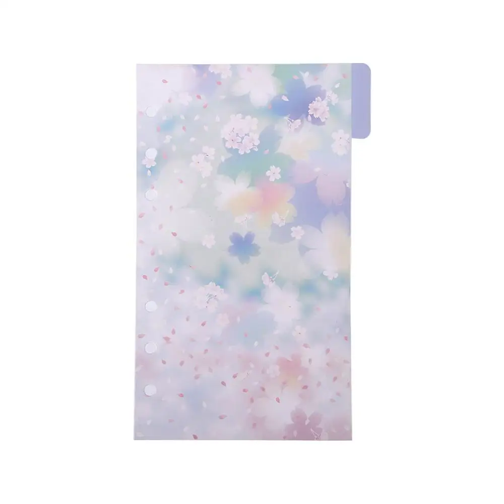 Raccoglitori a Fogli Mobili A5 A6, Separatori per Quaderni, Divisori per Raccoglitori, Pagine Indice Stile Fiori di Ciliegio - immagine 2