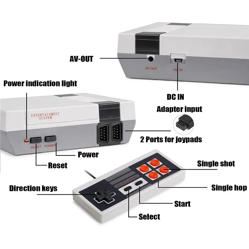Mini Retro Game Console with 620 Classic Games