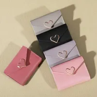2023 New Small Wallet Women's Metal Short Fold Personalized Student Cute Mini Fashion Wallet Zero Wallet - Image 2