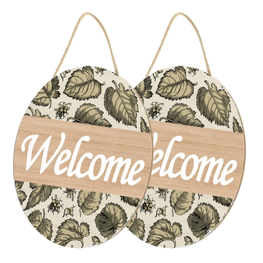 

Round Welcome Sign Welcome Density Board Sign For Front Door Decor Wall Hanging Pendant For Club Cafe Shop Home Decor