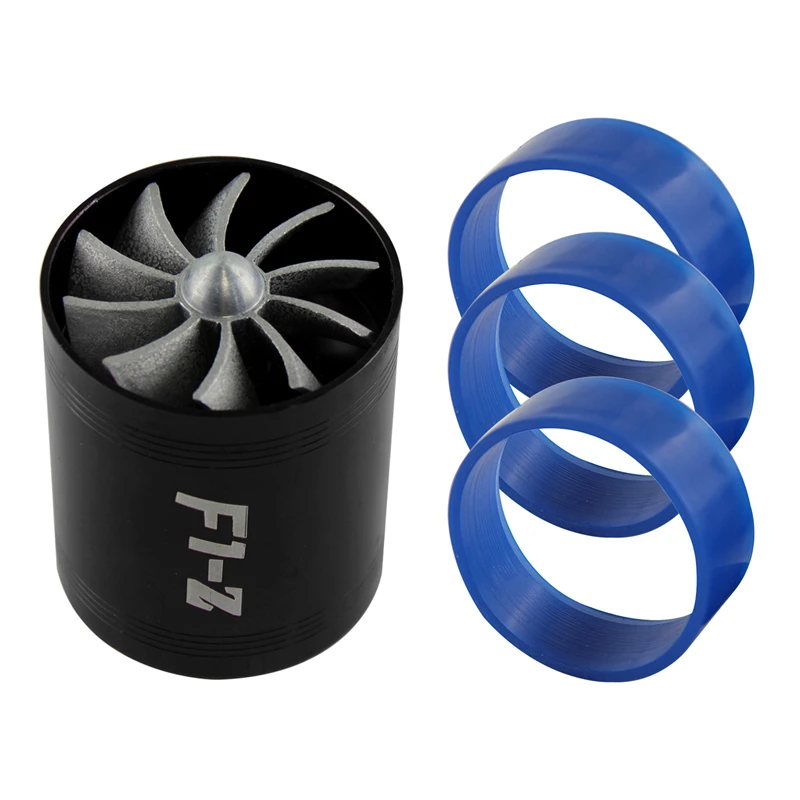 

Турбонагнетатель с двойным зарядным устройством 2,5 дюйма, вентилятор для экономии топлива воздухом, красный/синий/черный/золотой