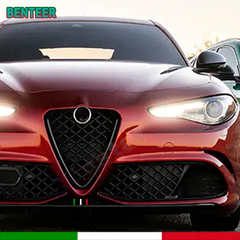 Italia Auto Italiana Bandiera Italiana Griglia Anteriore Sticker Per Alfa Romeo Giulia