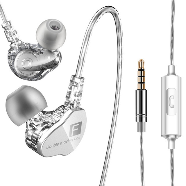 Wired Earphones 6D Stereo HIFI Headphones 3.5mm Universal Jack With Microphone Active Noise Cancellation In Ear Headset