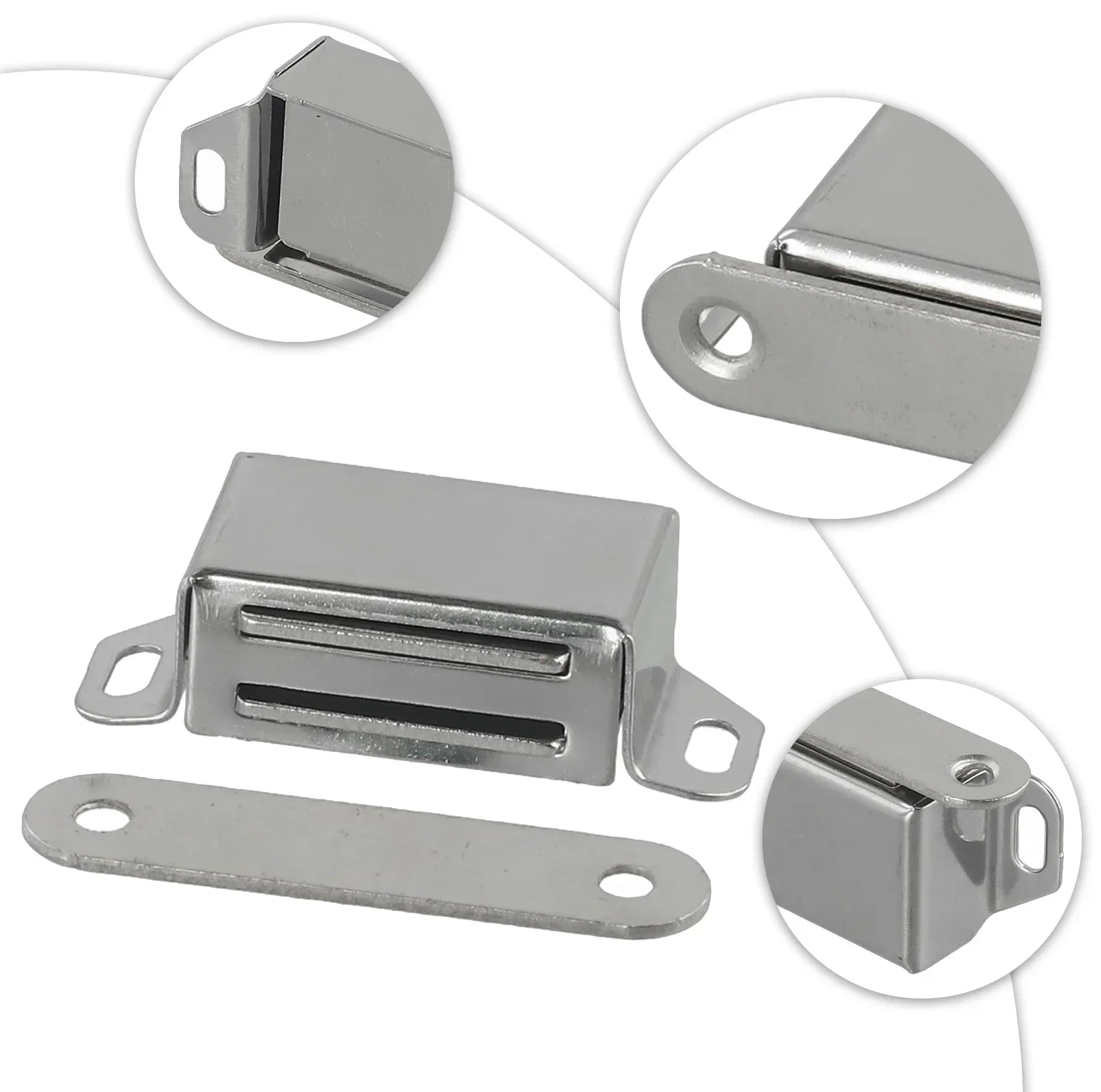 Compact Design Door Stop Stainless Steel Magnetic Latch Lock Strong Magnetic Force Featuring Smooth Open Close Operation
