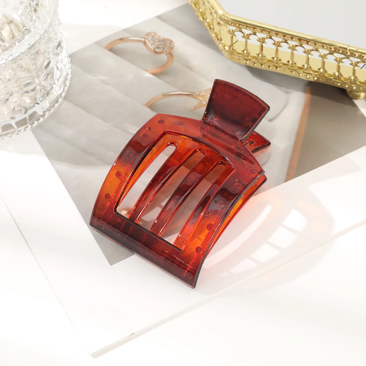 Frosted Double Fork Brown Black Hairpin For Women Ponytail Holder Hair Clips Hair Pin Ladies Retro Hair Accessories Hair Clamps