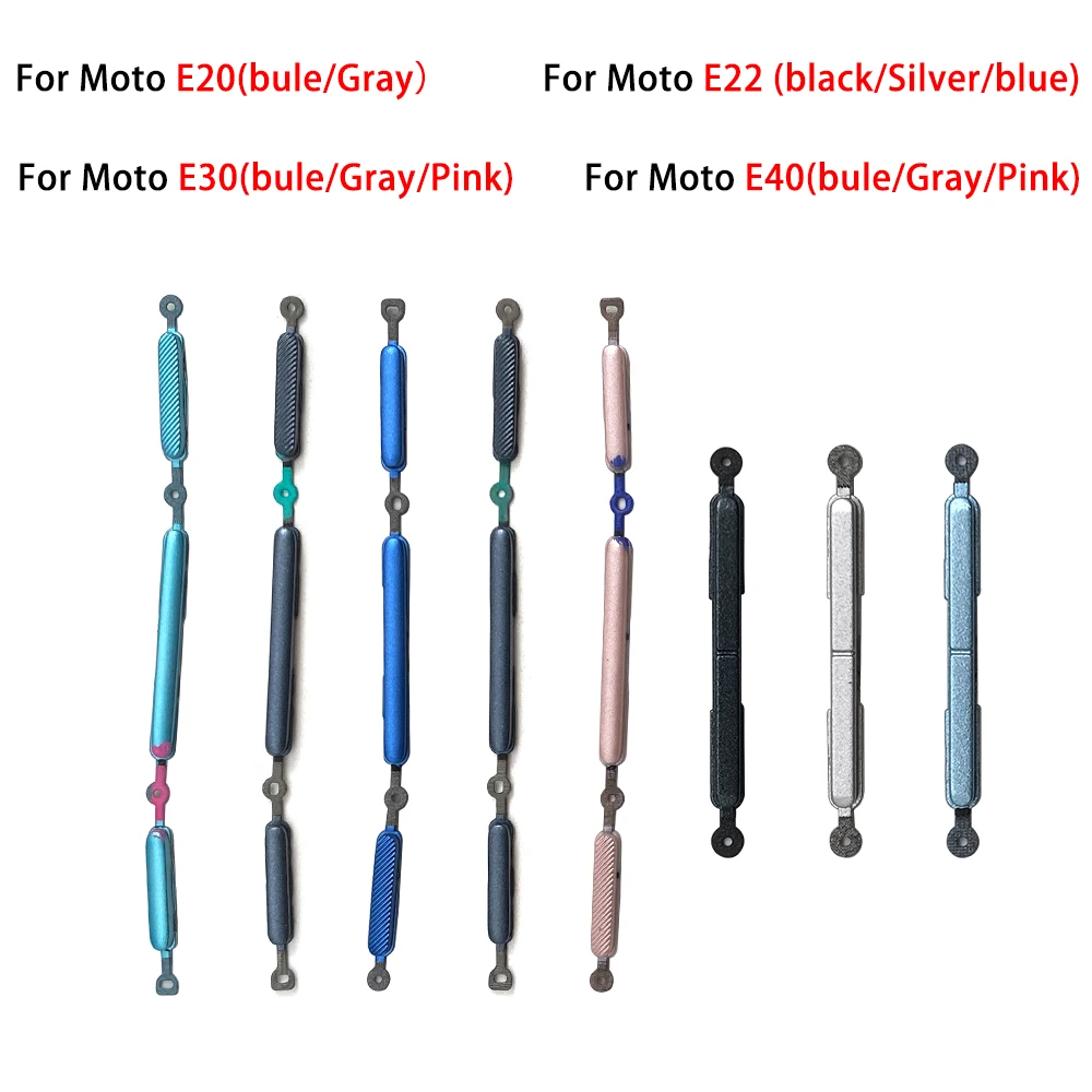 

20pcs For Moto E20 E22 E30 E40 Power Button Volume Side Key Button Switch Flex Cable Volume Up Down Power Replacement Parts